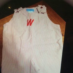 Monday’s Child boys 4T Shortalls With “W” initial